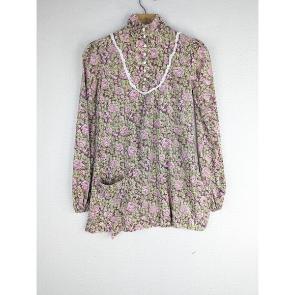 Plain Jane San Francisco Hippie Boho Top Mini Dress Cottage Floral Size 5 Babydo - Picture 1 of 13
